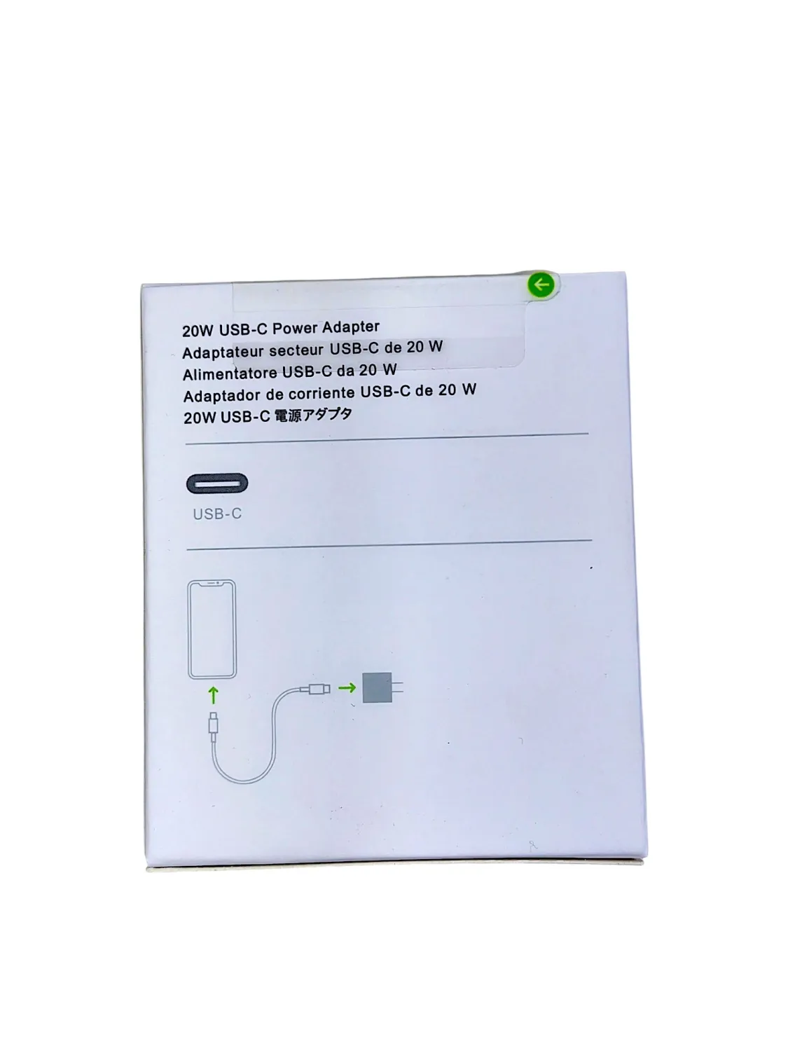 Cabezal Original 20W USB-C pata oblicua
