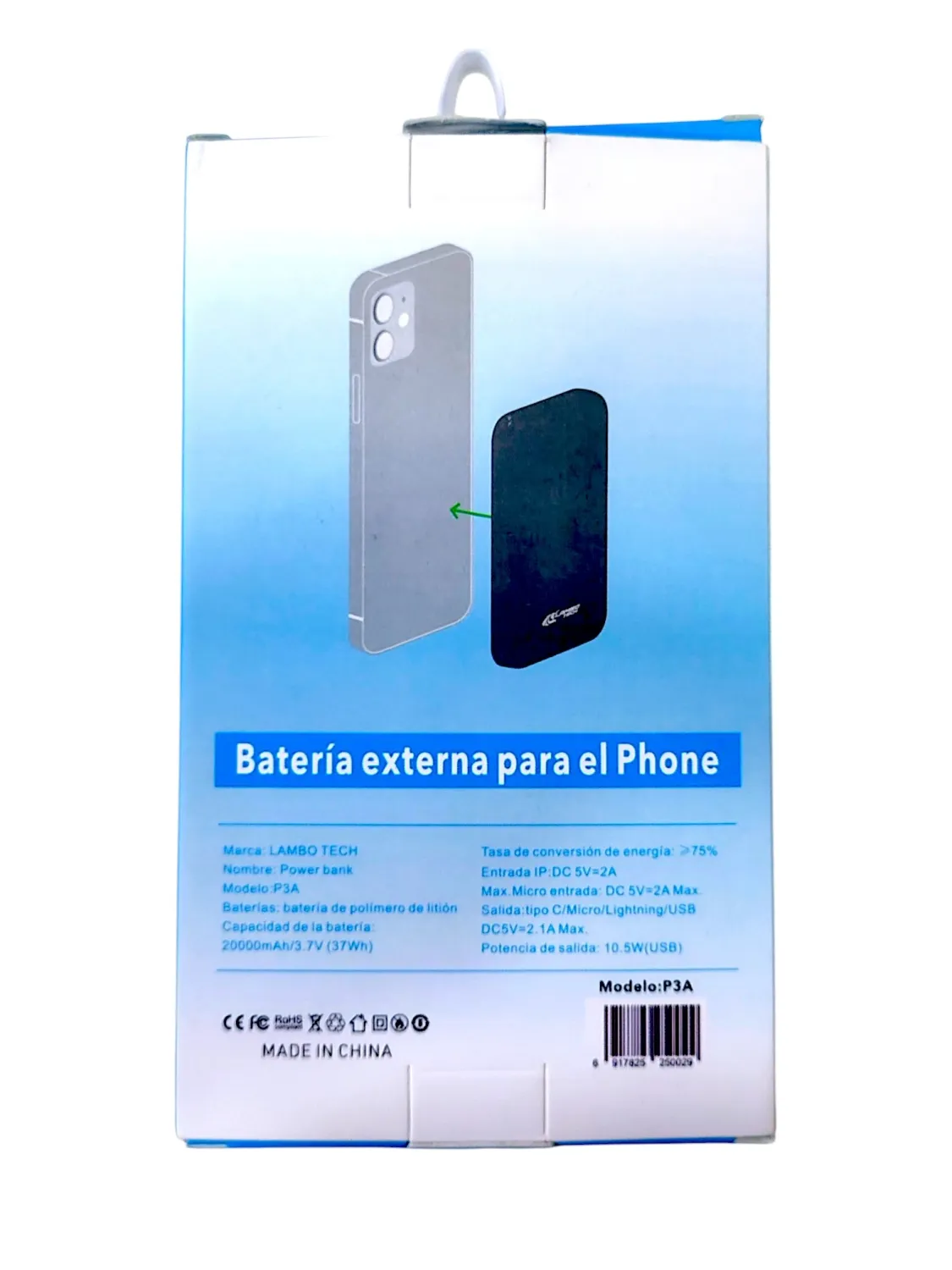 Cargador Portatil 20000 mAh