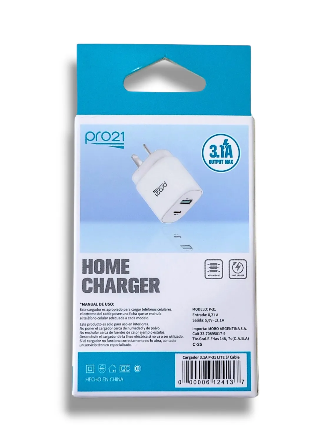 Cabezal PRO21 LITE II 3.1A Tipo C + USB