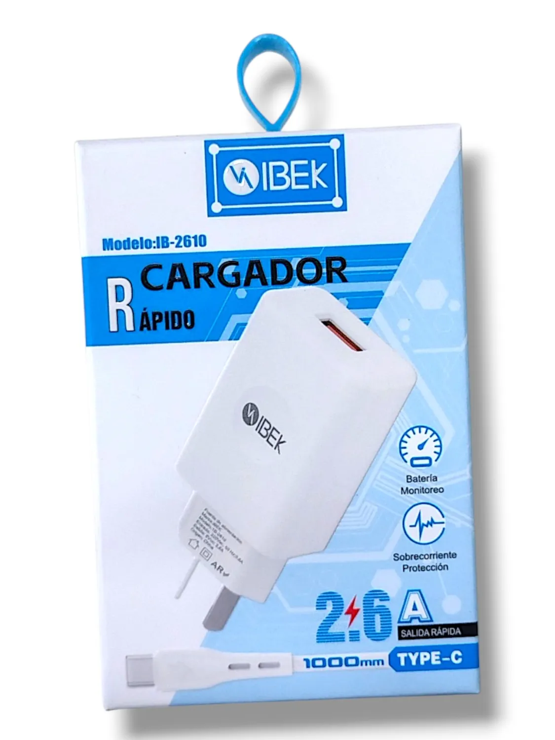 Cargador Rapido 2.6 A USB + Cable Tipo C
