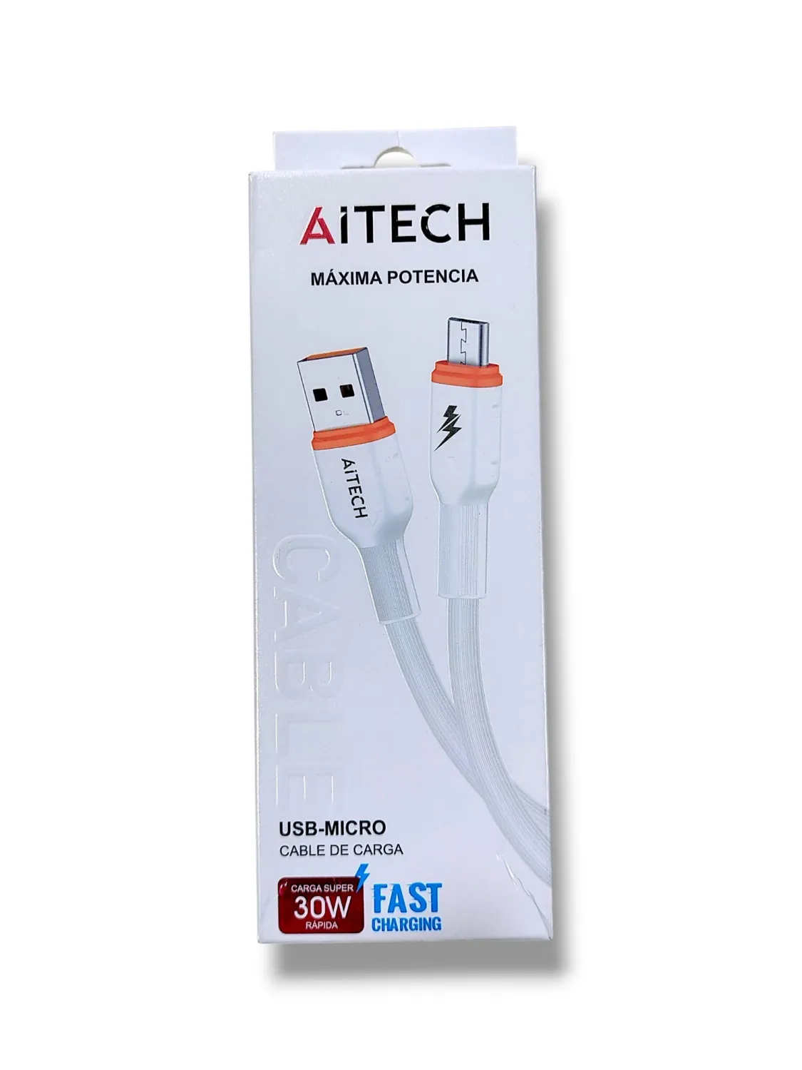 CABLE 30 W USB-MICRO V8 MAX POTENCIA