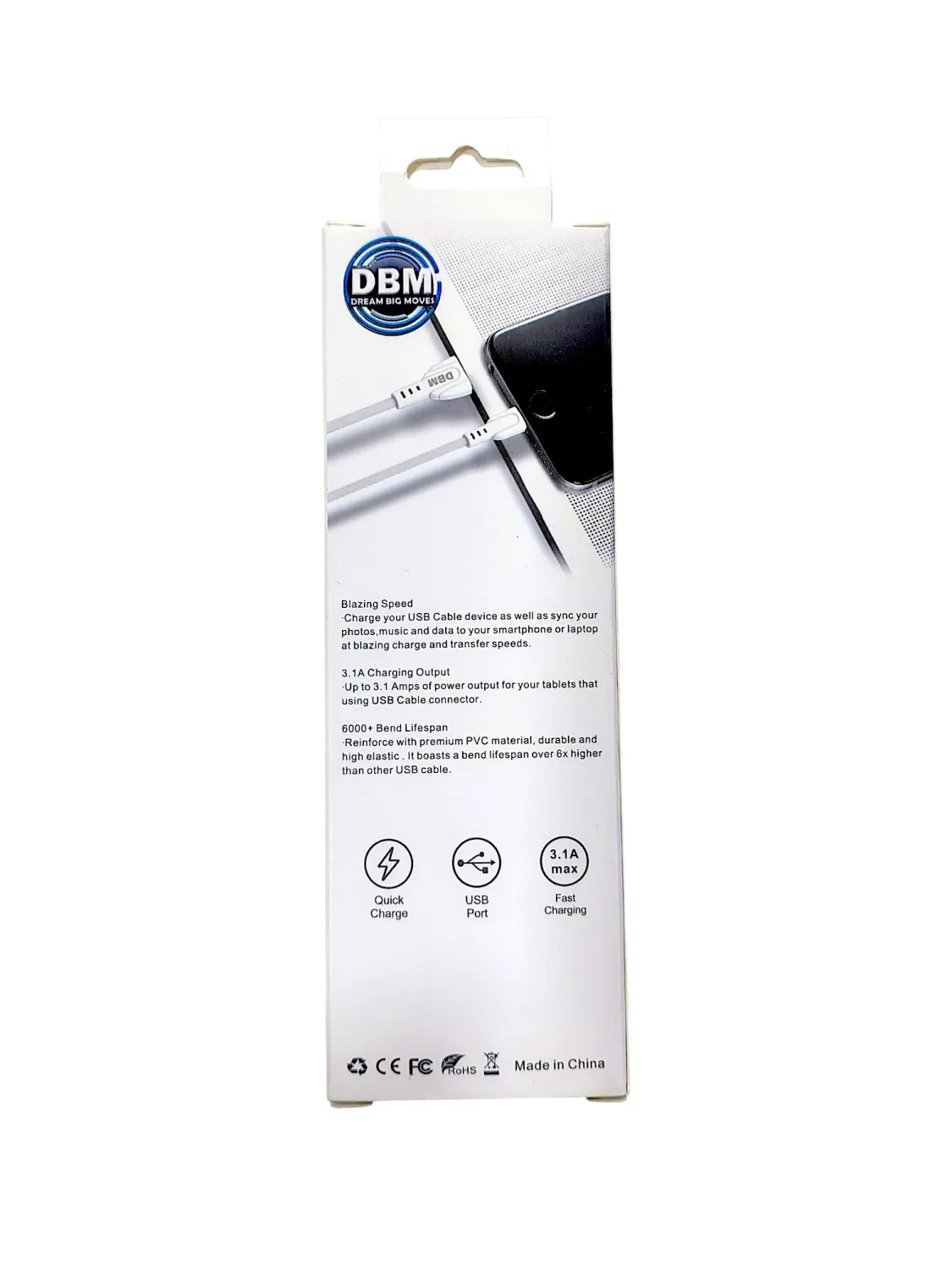Cable USB Micro V8 3.1 A