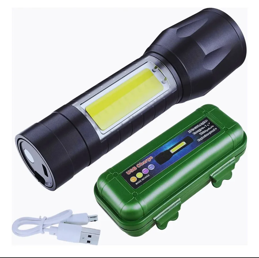 Linterna LED A Prueba De Agua Recargable
