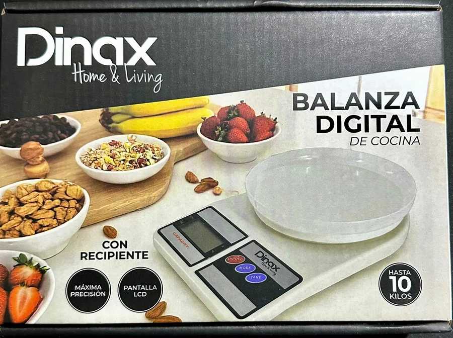 Balanza Digital De Cocina Hasta 10kg Con Recipiente