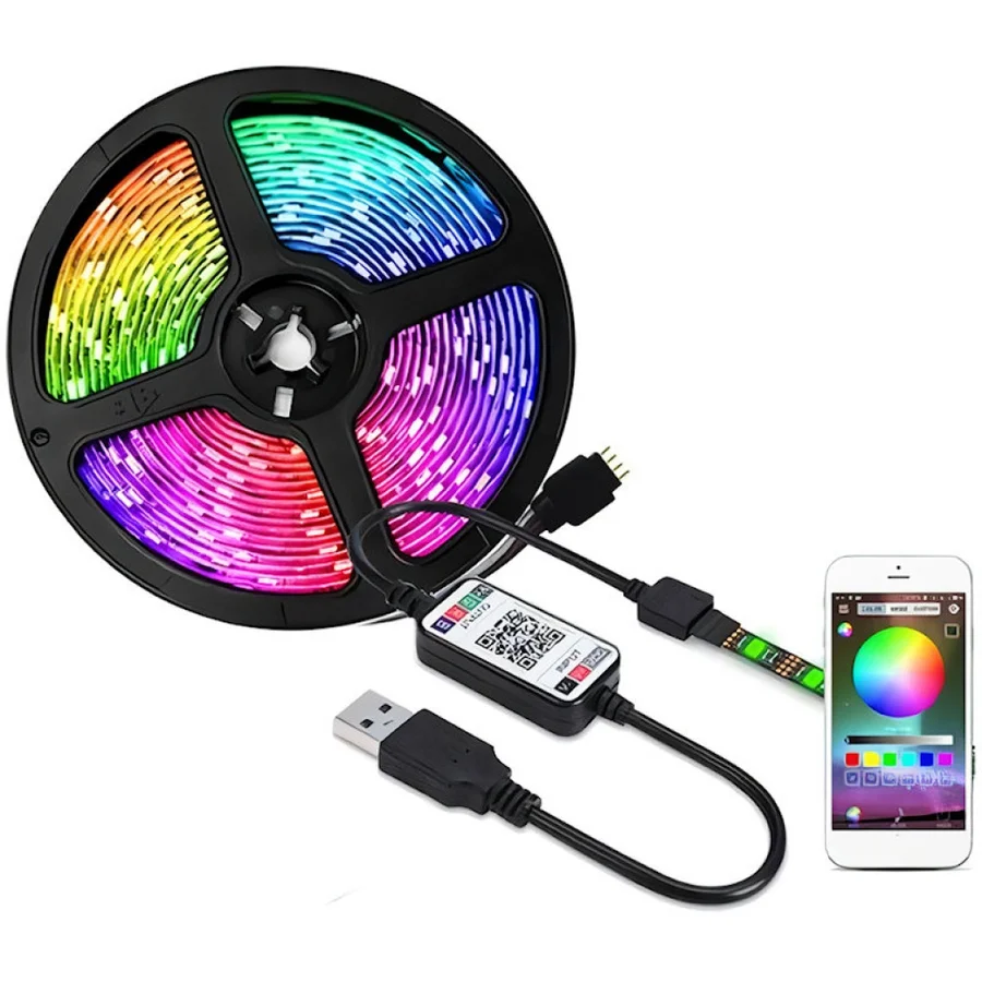 Tira De LED USB + App Con Control 3 Metros