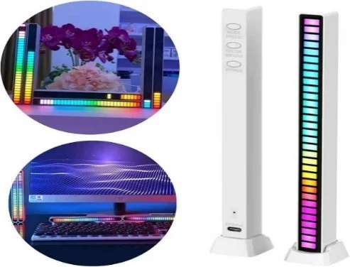 Barra RGB Audioritmica USB Con Base (blanca)