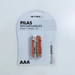 Pila Recargable Netmak Aaa X 2