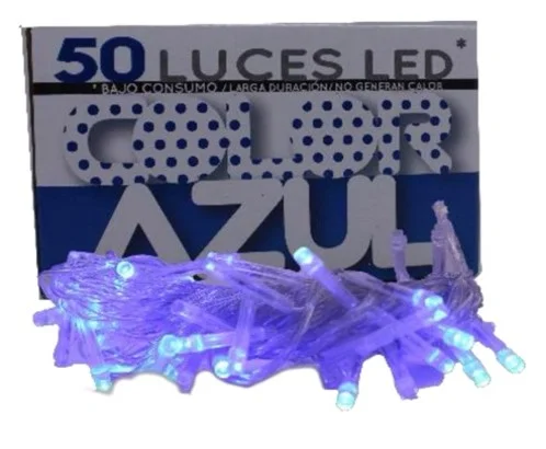 Luces Navideña 50 LED Azul