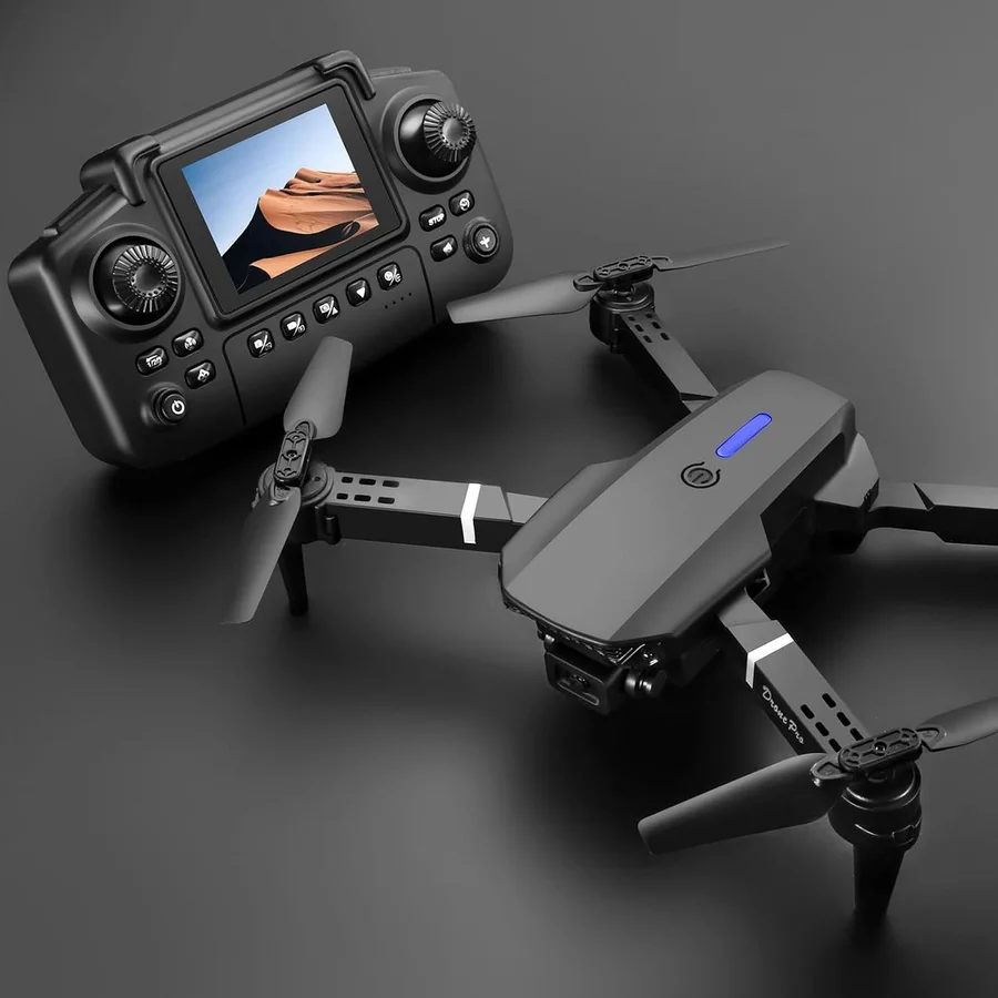 Dron E88 Dual Camara Con Control Remoto + Visor