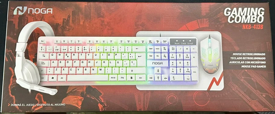 Gaming Combo 4 En 1 Nkb-413 Blanco