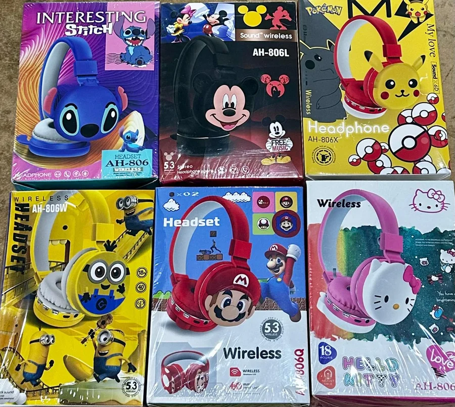 Auricular Diseño Stich, Minion, Mario, Hello Kity, Pikachu Y Mickey Ah-806