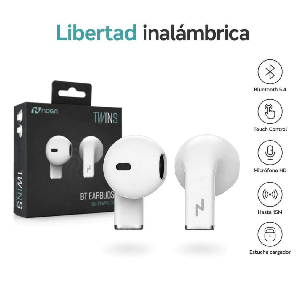 Auricular Noga Twins 50 Blanco
